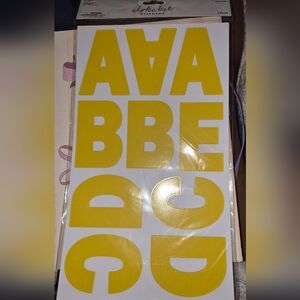 Yellow Alphabet Stickers